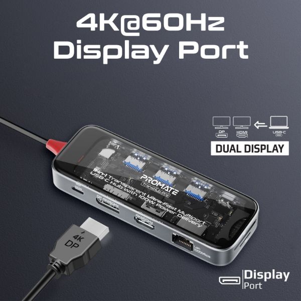 Picture of 11-in-1 USB Multi-Port Hub w/ USB-C Connector Includes 100W PD Dual Monitor Port