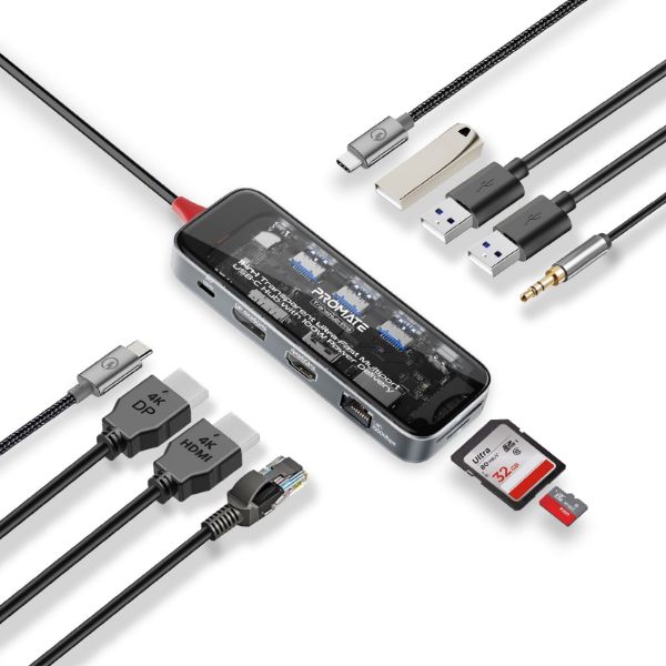 Picture of 11-in-1 USB Multi-Port Hub w/ USB-C Connector Includes 100W PD Dual Monitor Port