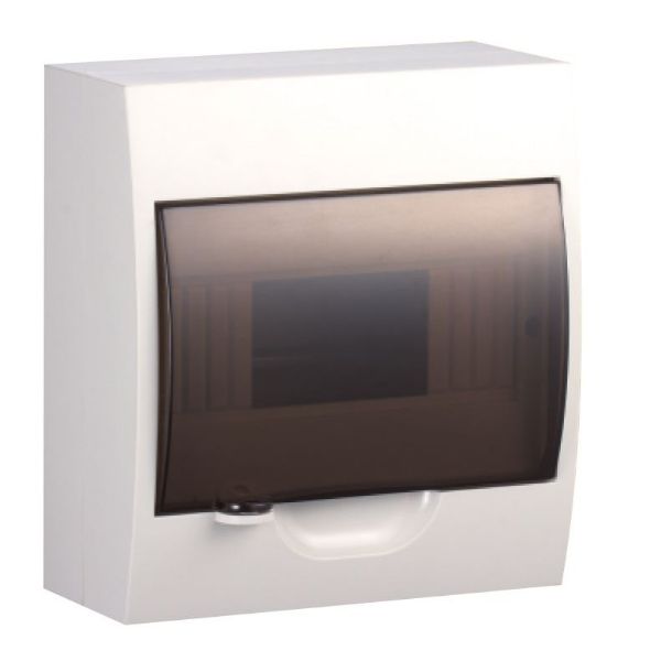 Picture of Surface Mounted Distribution Board 8 pole from fire retardant material.