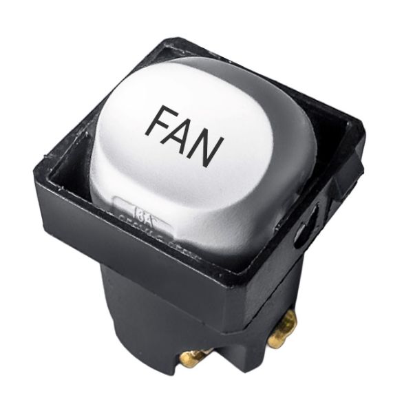 Picture of Sleek 16A 2-Way Labelled FAN Mech. Suits all Tradesave Plates. Flame Resistant