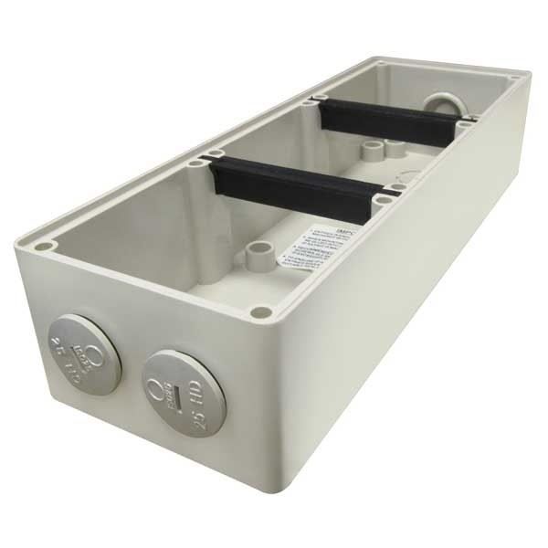 Picture of Mounting Base 3 Gang IP66 Stainless Steel Cover Fastening. Multiple Conduit
