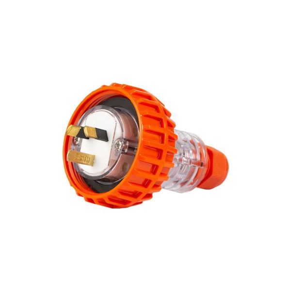 Picture of Extension Plug Straight 3 Pin 10A Flat IP66 Stainless Steel cover fastening