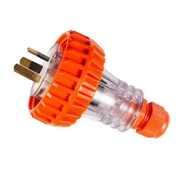 Picture of Extension Plug Straight 3 Pin 10A Flat IP66 Stainless Steel cover fastening