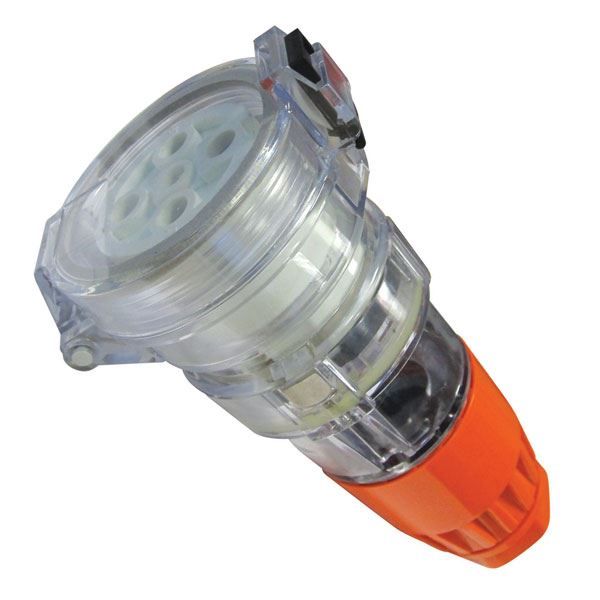 Picture of Extension Socket 3 Pin 15A Flat IP66 Stainless Steel cover fastening