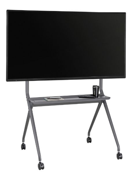 Picture of 50-86'' Heavy-Duty Studio TV Cart/Trolley Up to 120Kgs Inc Large 75mm Caster Wheels