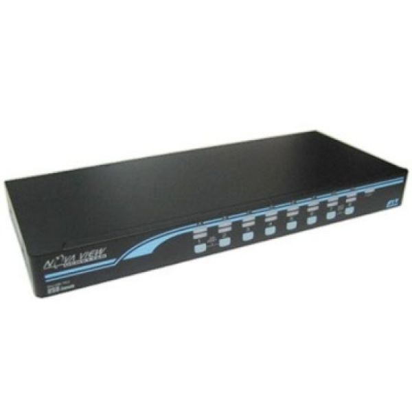 Picture of 1-16 USB/PS2 Hybrid KVM Switch w/ USB Console Ports. Includes 12x 1.8m & 4x 3m USB