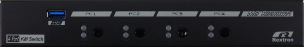 Picture of 4-Port USB-A 3.2 Gen 1 KM Switch Mouse Roaming Function. 4 Computers to Share USB