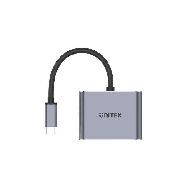 Picture of USB-C to HDMI 2.0 & VGA Adapter w/ MST Dual Monitor Support. 4K@60Hz UHD HDMI.