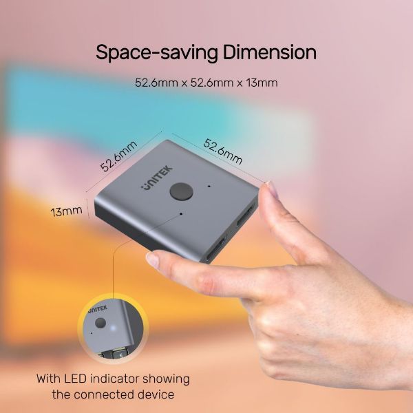 Picture of HDMI Bi-directional Switch. Supports up to 4K@60Hz UHD. 2-in-1-Out & 1-in-2-Out.