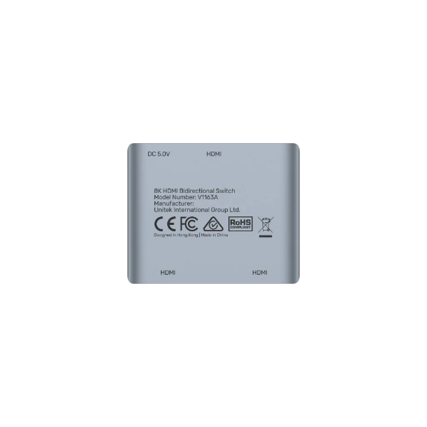 Picture of HDMI Bi-directional Switch. Supports up to 8K@60Hz UHD. 2-in-1-Out & 1-in-2-Out.