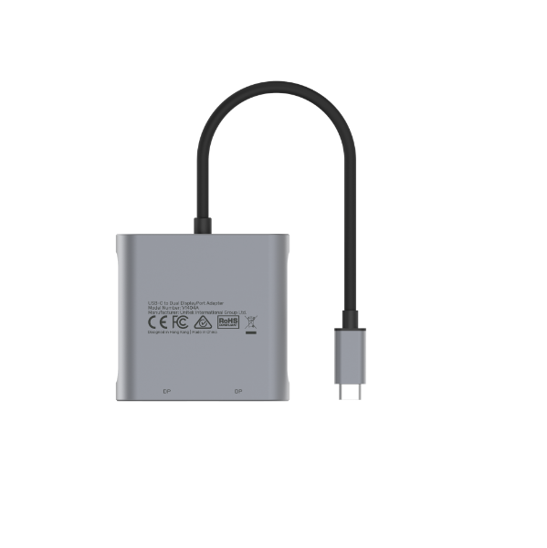 Picture of USB-C to Dual DisplayPort 8K Adapter w/ MST. Supports 8K@60Hz or 4K@120Hz