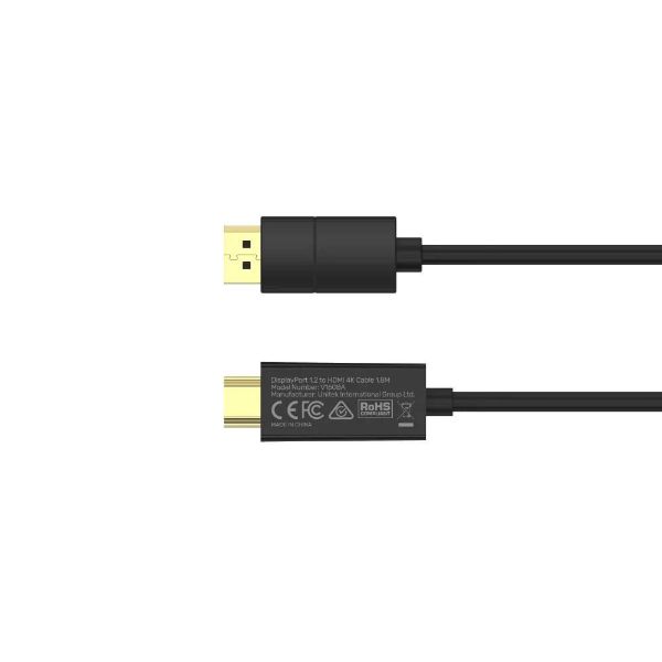 Picture of 1.8m DisplayPort to HDMI Cable. Supports Max Res up to 4K@60Hz. Unidirectional Cable.