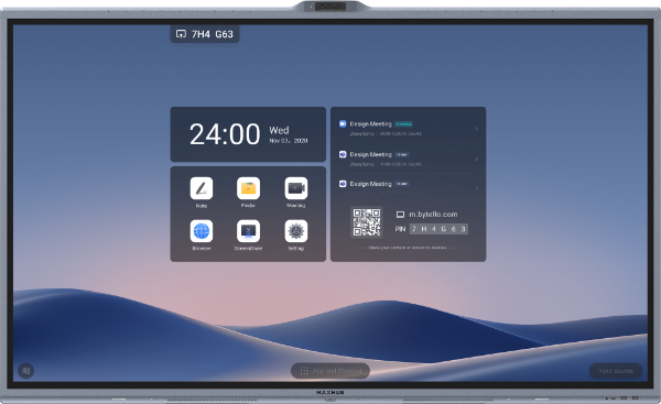 Picture of 86'' V7 Series XBoard MTR 4K Interactive Touch Screen. 50MP x 3 Trident Camera System