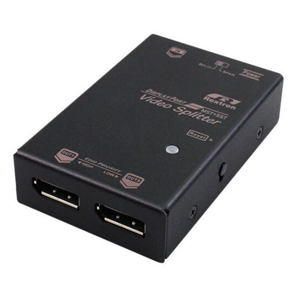 Picture of 1-2 UHD Display Port Splitter. Supports 4K UHD@60Hz (384Ox2160) QHD (2560x1440)
