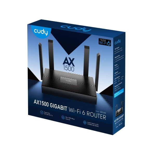 Picture of AX1500 Gigabit Dual Band Wi-Fi 6 Router w/ AP Mode Built-in 4-Stream Dual-Band Wi-Fi 6