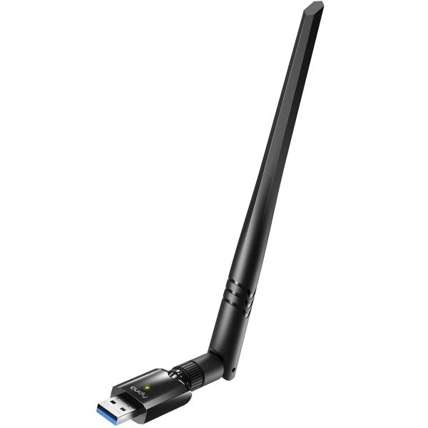 Picture of AC1300 Dual-Band High Gain 5dBi USB-A 3.0 Wi-Fi 5 Adapter 867Mbps & 400Mbps Supports