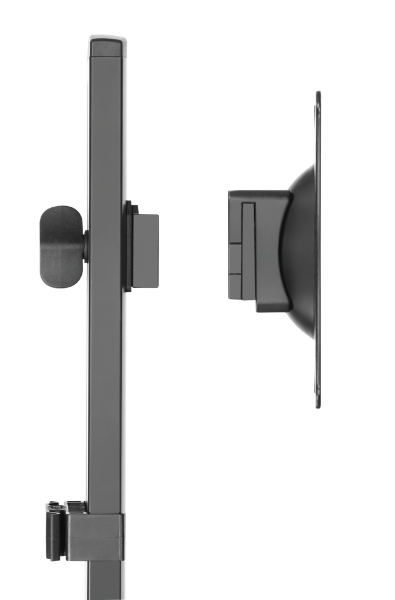 Picture of 4.6 x 200mm 316L Stainless Monitor Gas Spring Sit-Stand Workstation. Folding Keyboard