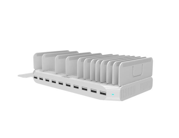 Picture of 10-Port 96W Smart Charging Station 10x 2.4A USB-A Ports. Power: 96W. Over-charge Over