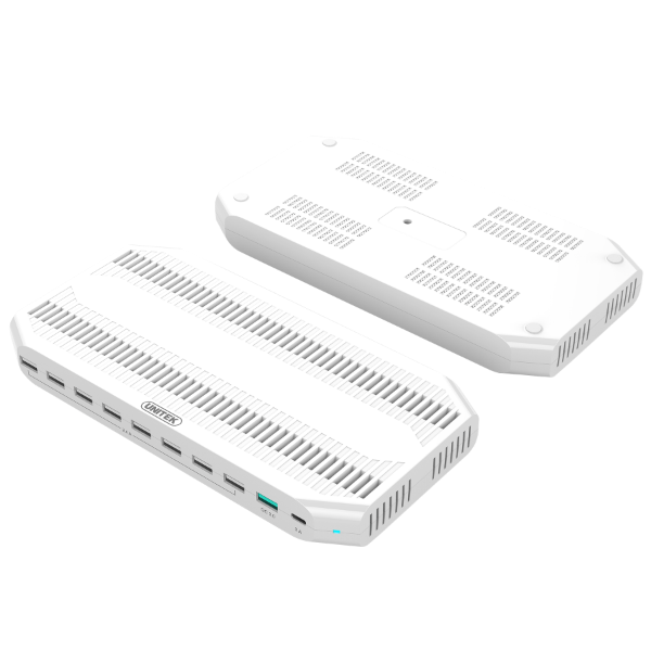 Picture of 10-Port USB Smart Charging Station 9 Port 2.4A USB-A + 1x Port QC 3.0 USB-A)