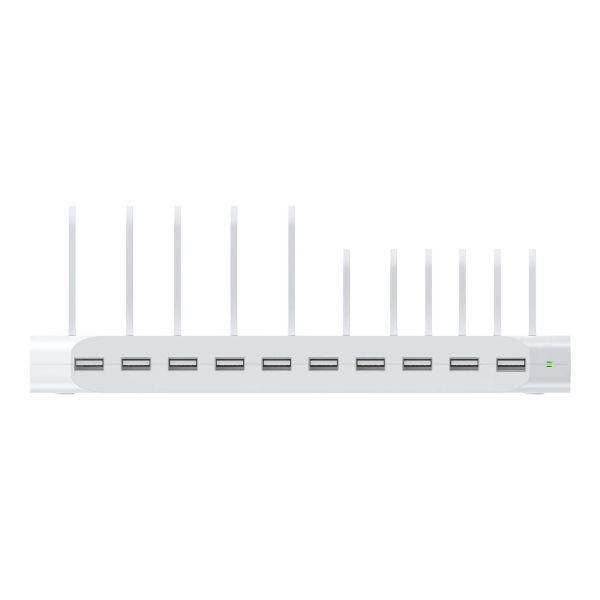 Picture of 10-Port 60W Smart Charging Station 10x 2.4A USB-A Ports. Power: 60W. Over-charge Over