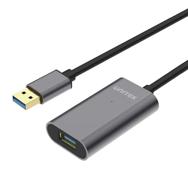 Picture of 10m USB 3.0 Aluminium Extension Cable. Built-in Ext Chipset Supports Extended