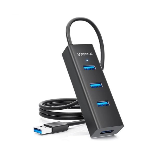 Picture of USB 3.0 4-Port hub w/ 1.2m Cable Speed Data Trans Rate up to 5Gbps. Plug & play. LED