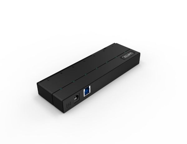 Picture of USB 3.0 7-Port Hub w/ 1.5A Charging Per Port. Super Speed Data Transfer up to 5Gbps. LED