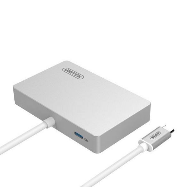 Picture of UNITEK 4-in-1 USB-C Hub 3.0 with 3 ports USB Type -C supports power delivery and 5G