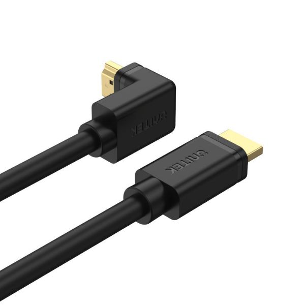 Picture of 4K HDMI 2.0 Right Angle Cable w/ 90 Degree Elbow. HDR10 HDCP2.2 3D & 7.1