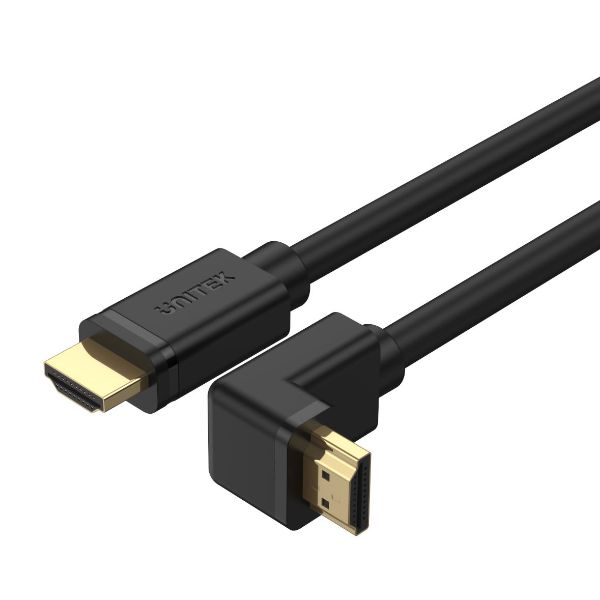 Picture of 4K HDMI 2.0 Right Angle Cable w/ 270 Degree Elbow. HDR10 HDCP2.2 3D & 7.1