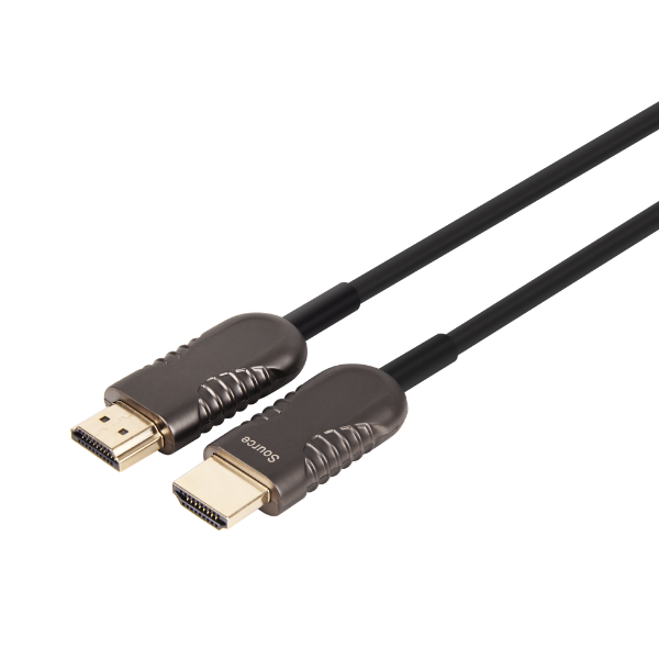 Picture of 40m UltraPro HDMI 2.0 Fibre Active Optic Cable. OD 4 Zinc Alloy Connector. Supports