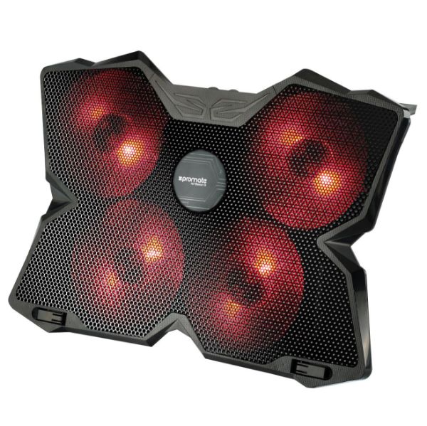 Picture of Height Adjustable Ergonomc Gaming Laptop Cooling Pad w/ 5 Built-in High-Speed Cooling