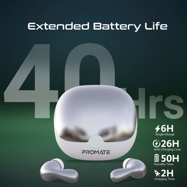 Picture of In-Ear HD Bluetooth Earbud Hybrid ANC TWS w/ Intellitouch 500mAh Recharging Battery