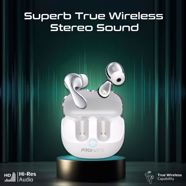 Picture of In-Ear HD Bluetooth Earbud Hybrid ANC TWS w/ Intellitouch 500mAh Recharging Battery