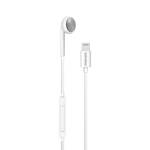 Picture of Apple MFI Certified HiFi Wired Mono Earbud w/ Call Button and Microphone White