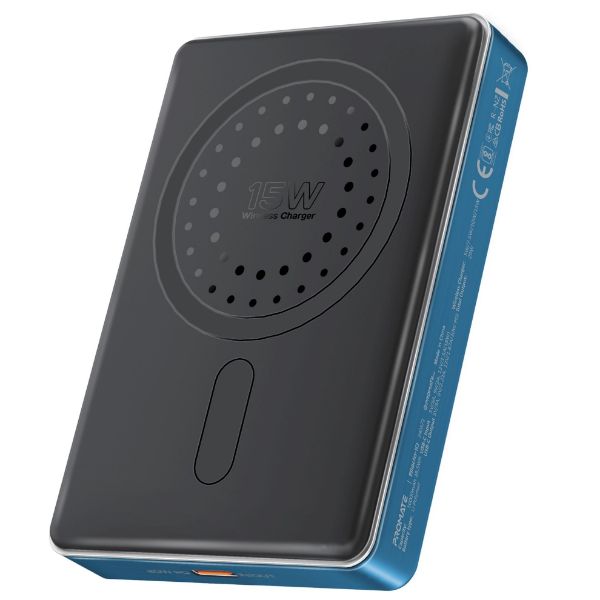 Picture of 10000mAh UltraSlim Wireless Charging 15W MagSafe 20WPD USB-C In/Out Port Smart