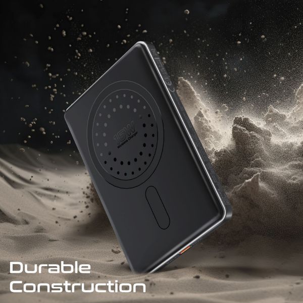 Picture of 5000mAh Ultra-Slim Wireless Charging 15W MagSafe PowerBank 20WPD USB-C In/Out Port Smart