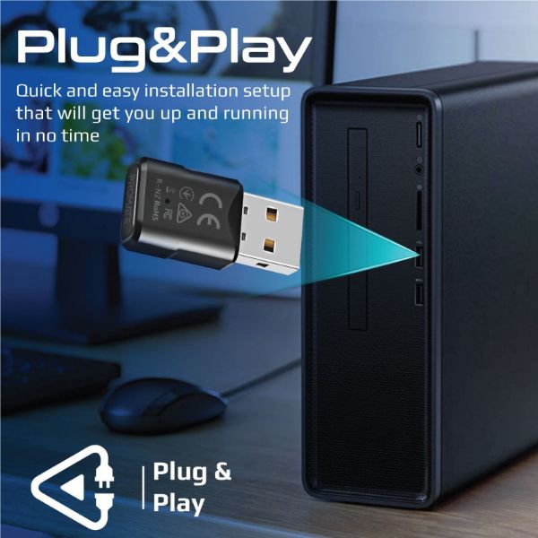 Picture of USB-A Sleek Mini Bluetooth Audio Adapter w/ MultiPoint Pairing. Range up to 20m.