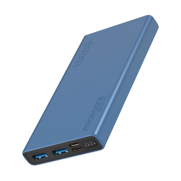 Picture of 10000mAh Smart Charging Power Bank w Dual USB Output USB-C & Micro-USB Inputs.