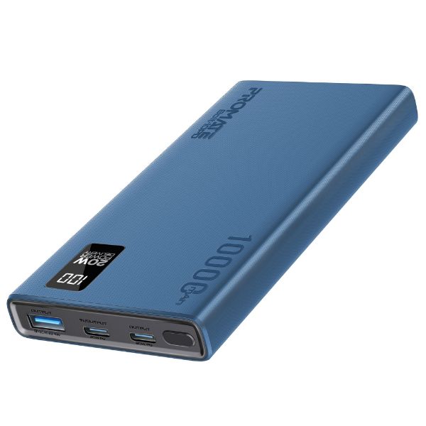 Picture of 10000mAh Super Slim Smart Charging Power Bank 20W Dual USB-C & 1x 22.5W USB-A QC 3.0