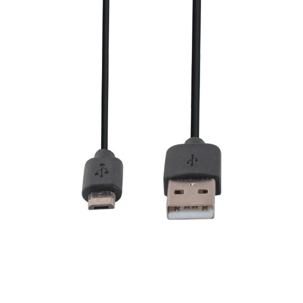 Picture of 1.2m USB 2.0 Micro-B Male to USB-A Male Connectors Colour Black