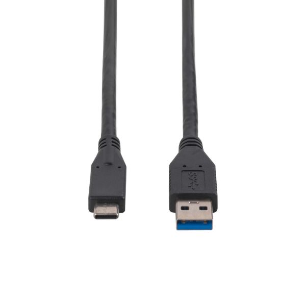 Picture of 3M USB 3.1 USB-C Male to USB-A Male Cable. Black Colour Up to 10G Data Transfer Speed