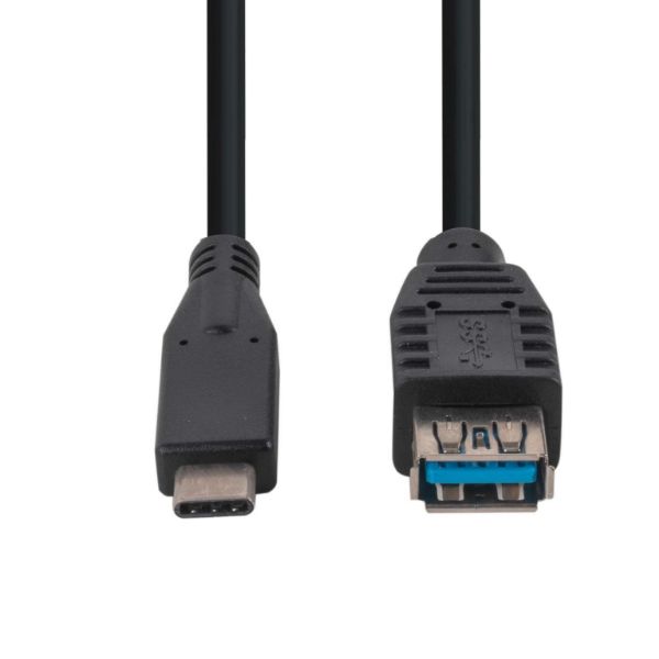 Picture of 0.2M USB 3.1 USB-C Male to USB-A Female Cable Black