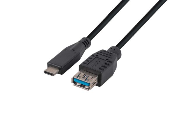 Picture of 2M USB 3.1 USB-C Male to USB-A Female Cable Black
