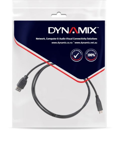 Picture of 2M USB 3.1 USB-C Male to USB-A Female Cable Black