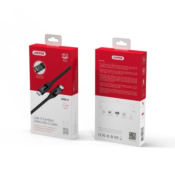 Picture of 0.8m USB4 USB-C to USB-C Cable Supports up to 40Gbps Transfer Rate 100W Power Delivery