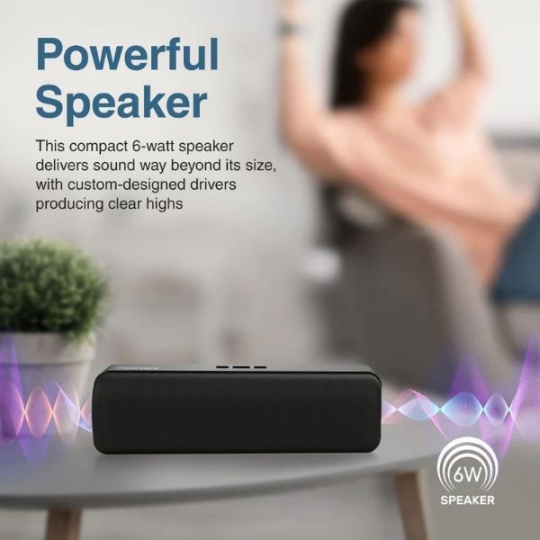 Picture of 6W Wireless HD Bluetooth Portable Speaker Built-in 1200 Lithium Battery. Up to 4 Hours