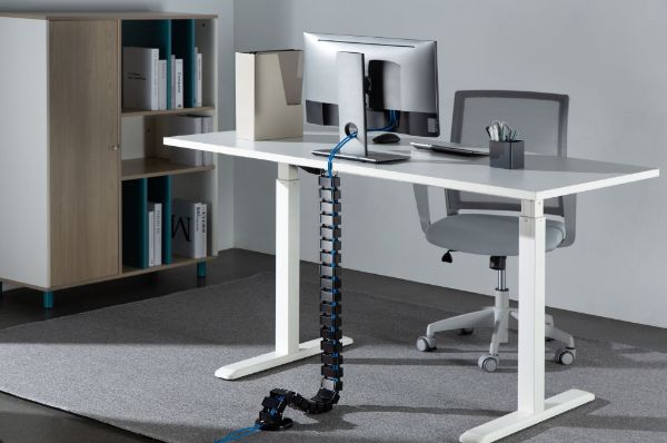Picture of Deluxe BLK Cable Management Spine Great for Height Adjust Sit-Stand/Stationary Desk