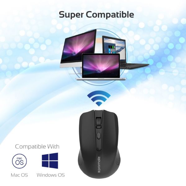 Picture of Ergonomic Wireless Mouse 2.4GHz wireless technology Works w/ a range of up to 10m