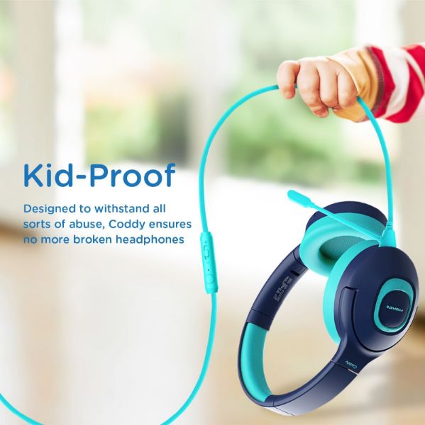 Picture of Child-Safe Wireless Bluetooth Over-Ear Headphones. Up to 5 Hours Playback Time